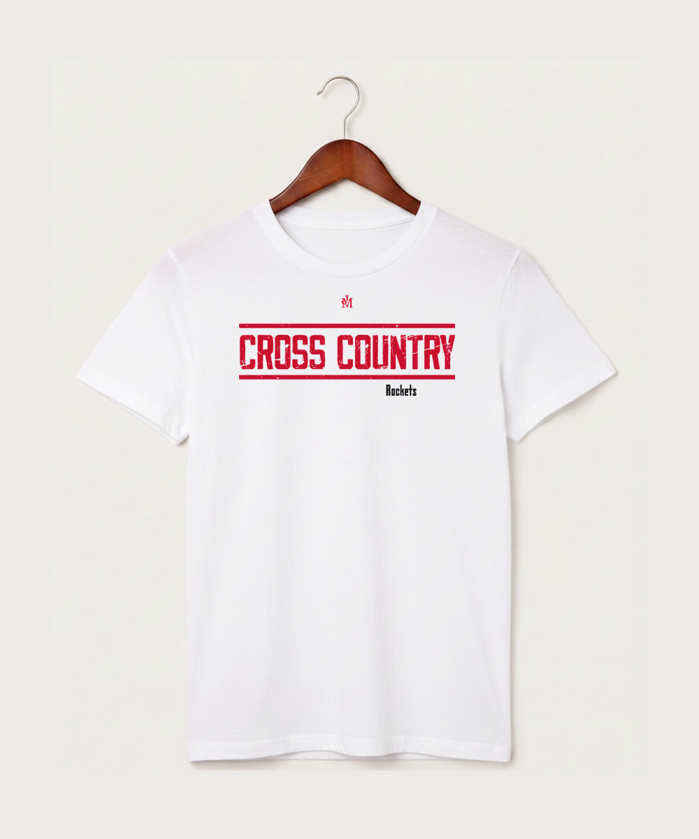 John Marshall High School Cross Country (Coed) - White T-Shirt - Full Front