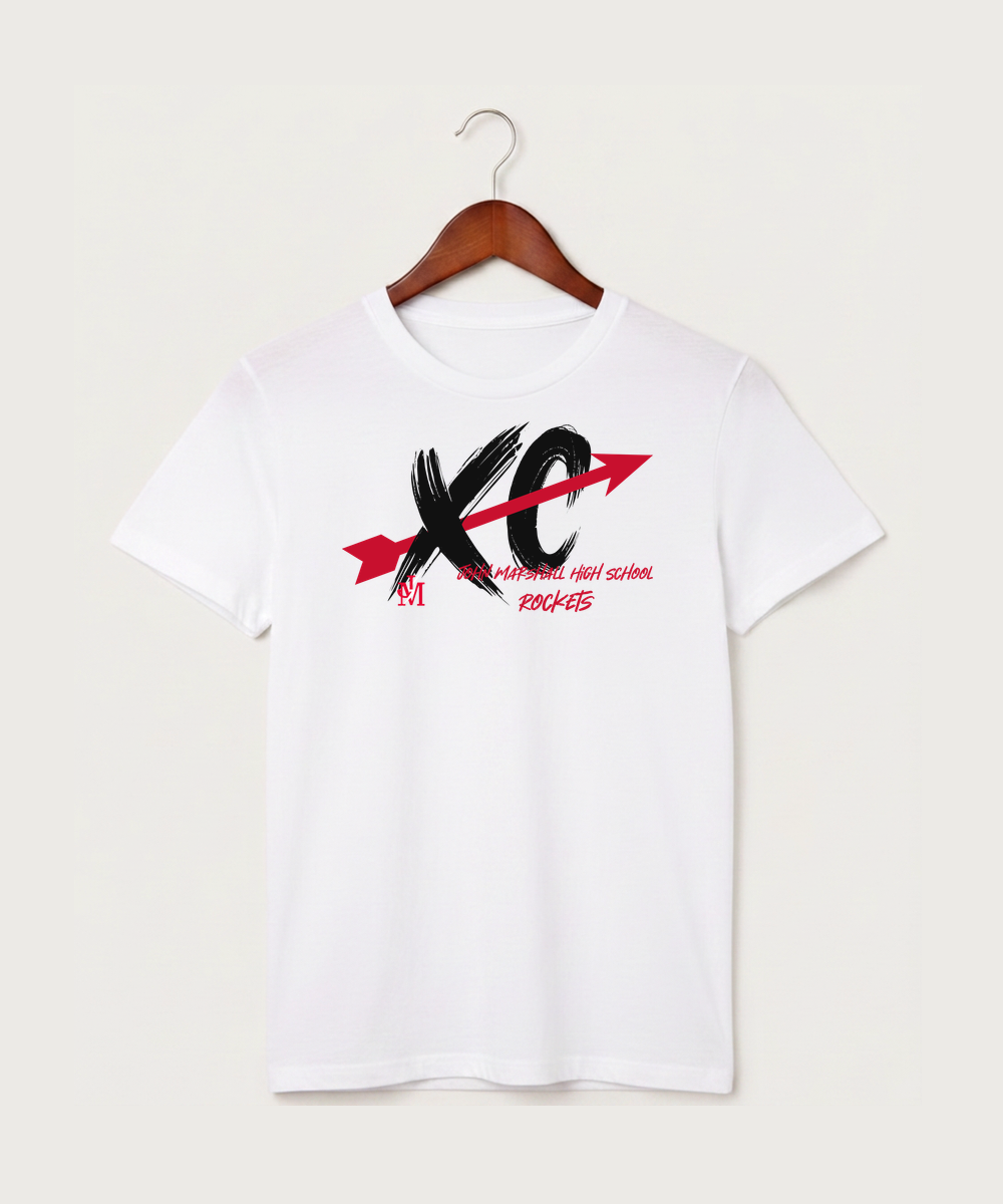 John Marshall High School Cross Country (Coed) - White T-Shirt - Full Front