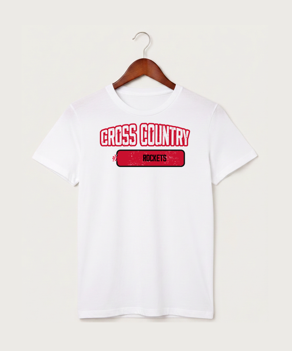 John Marshall High School Cross Country (Coed) - White T-Shirt - Full Front