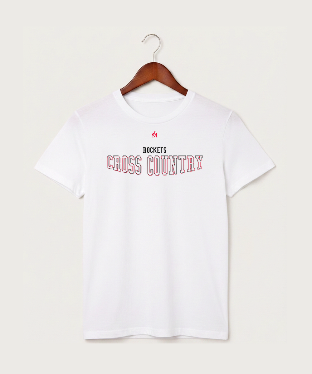 John Marshall High School Cross Country (Coed) - White T-Shirt - Full Front