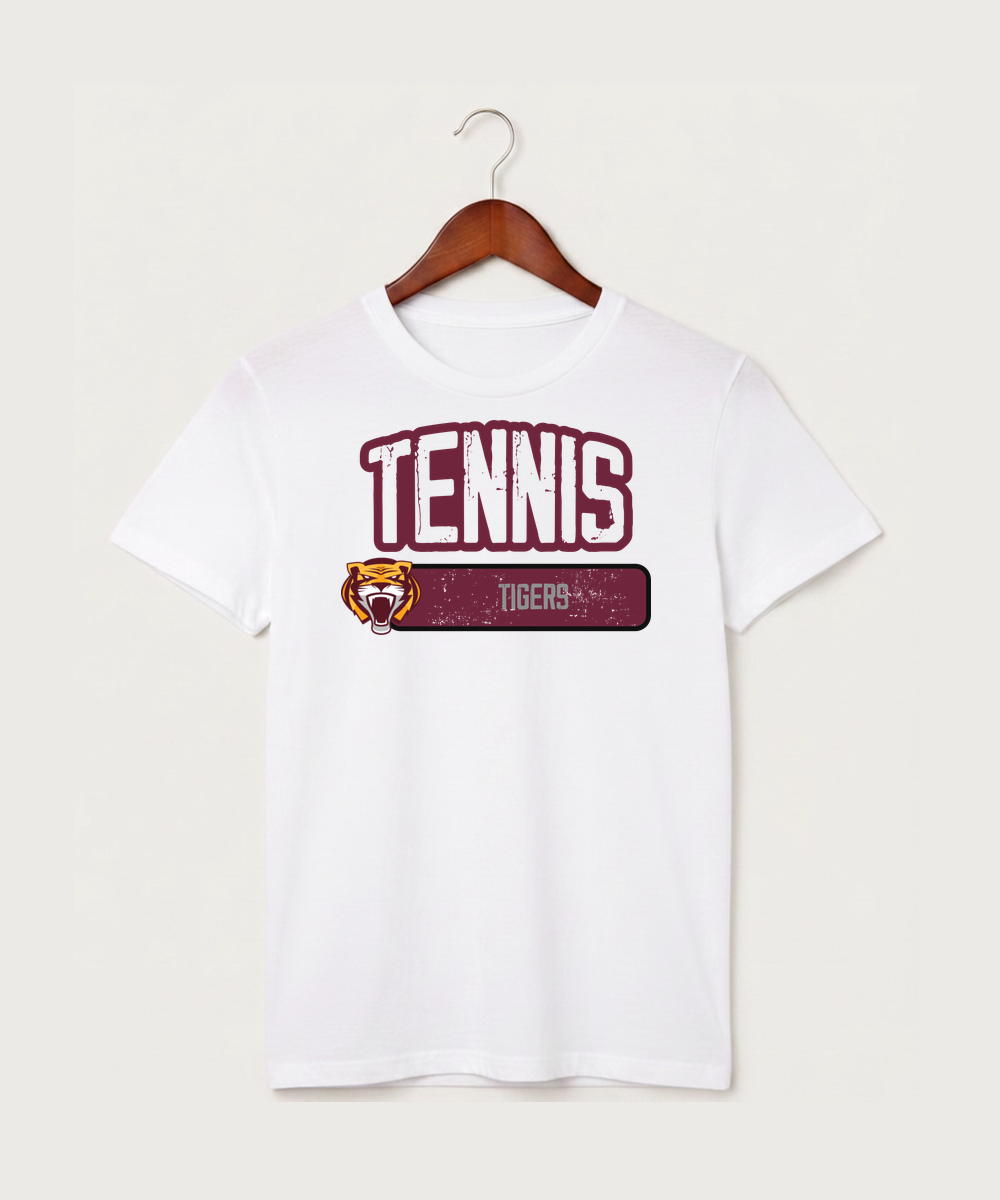 Stewartville High School Tennis (Coed) - White T-Shirt - Full Front