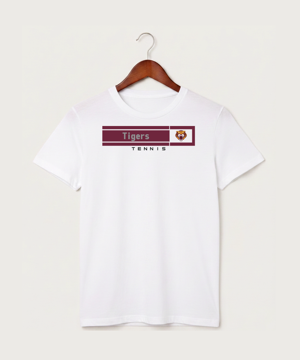 Stewartville High School Tennis (Coed) - White T-Shirt - Full Front
