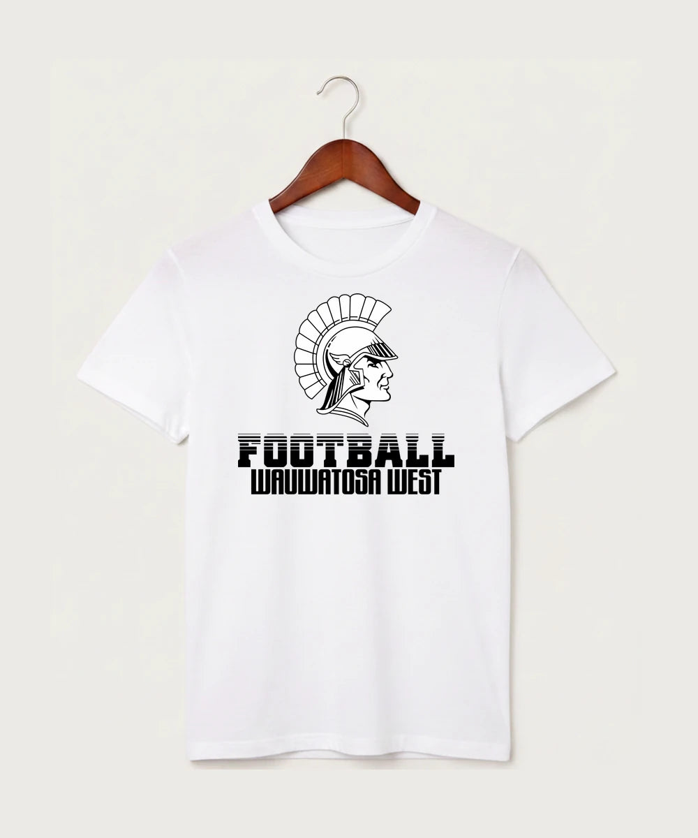Wauwatosa West Football - White T-Shirt - Full Front