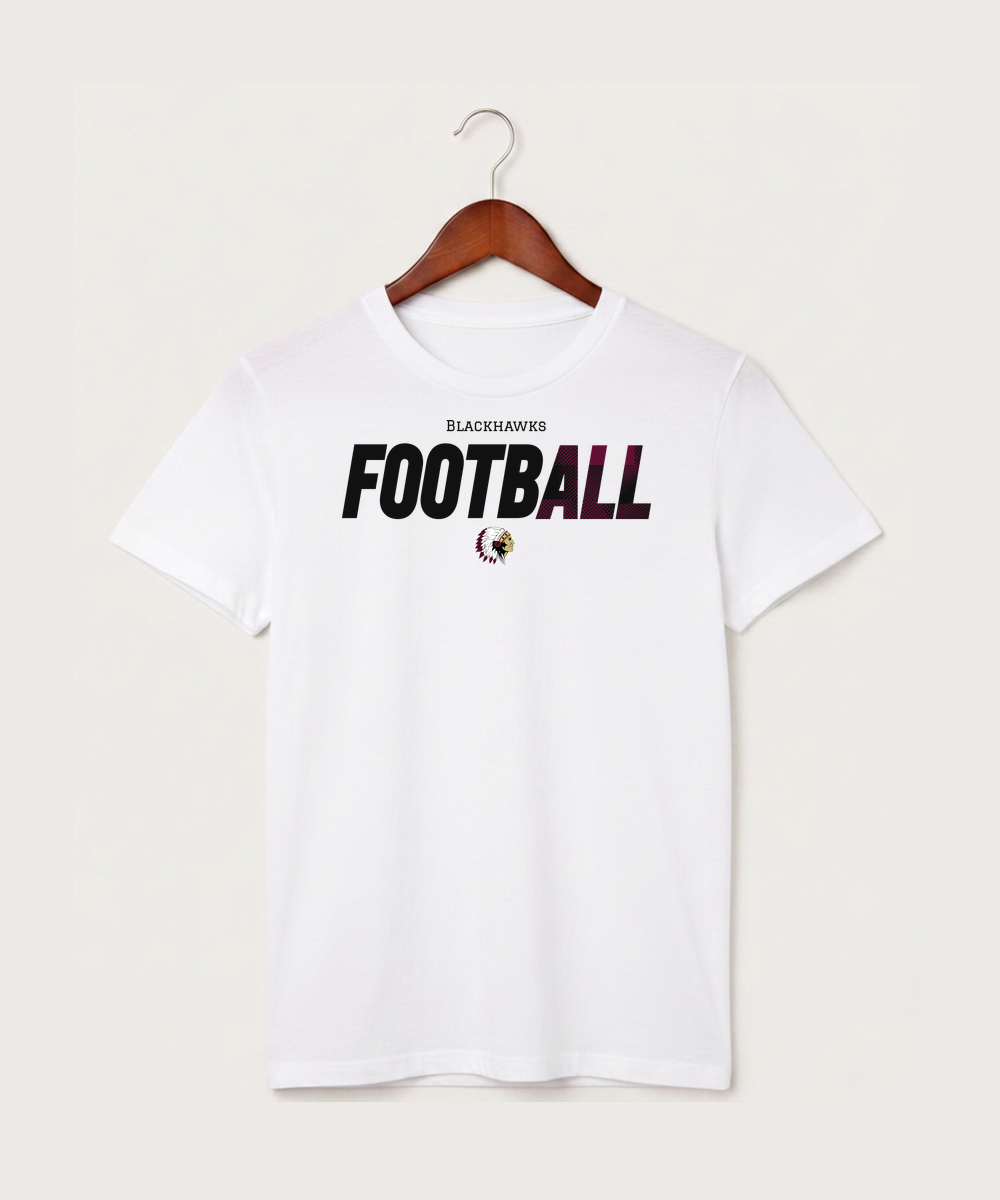 Stockton High School Football - White T-Shirt - Full Front