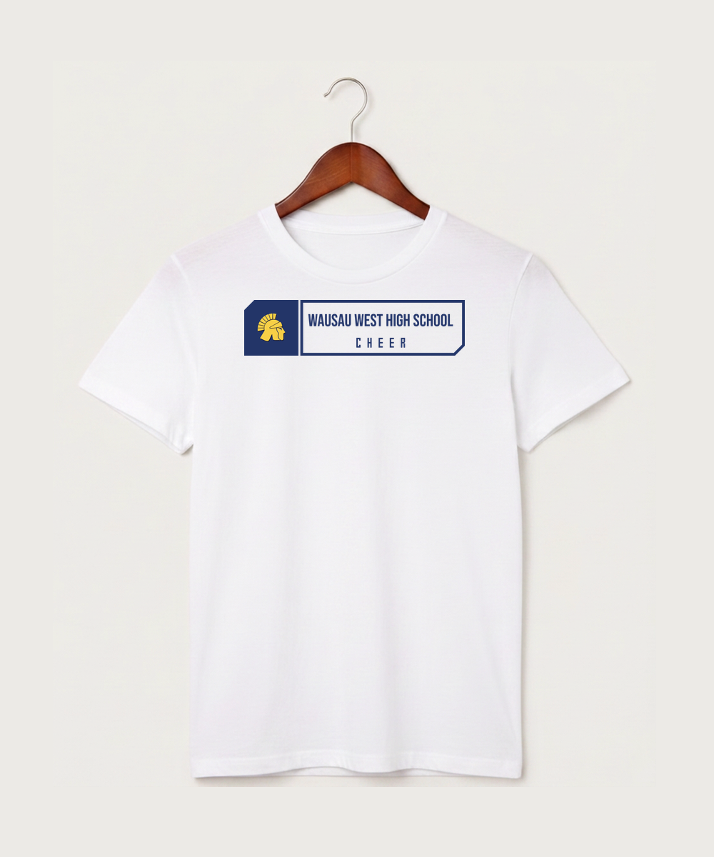Wausau West High School Cheer - White T-Shirt - Full Front