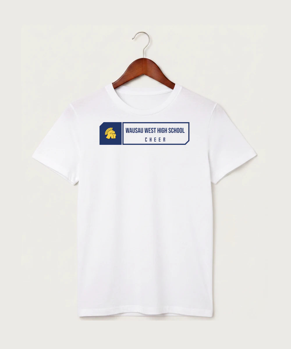 Wausau West High School Cheer - White T-Shirt - Full Front