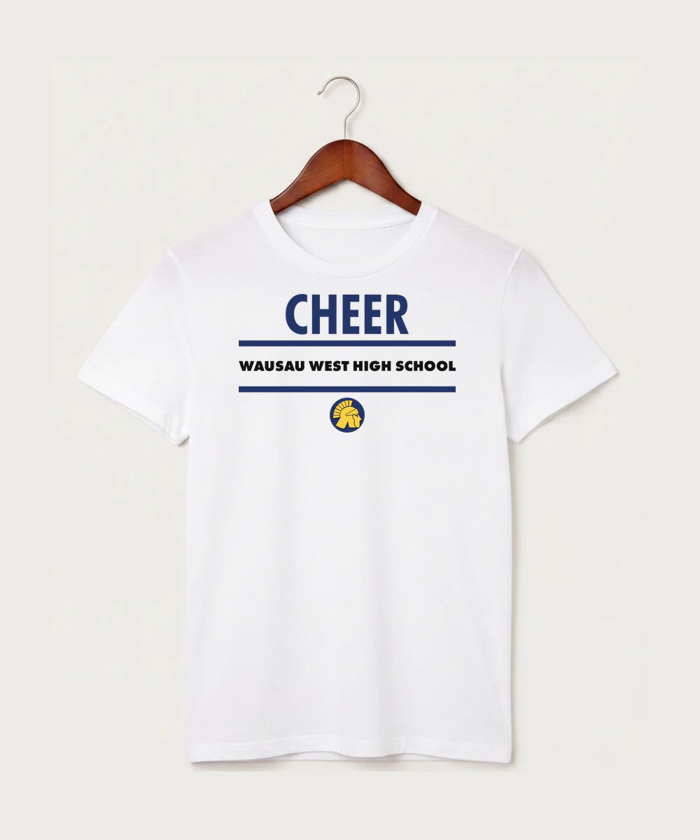 Wausau West High School Cheer - White T-Shirt - Full Front