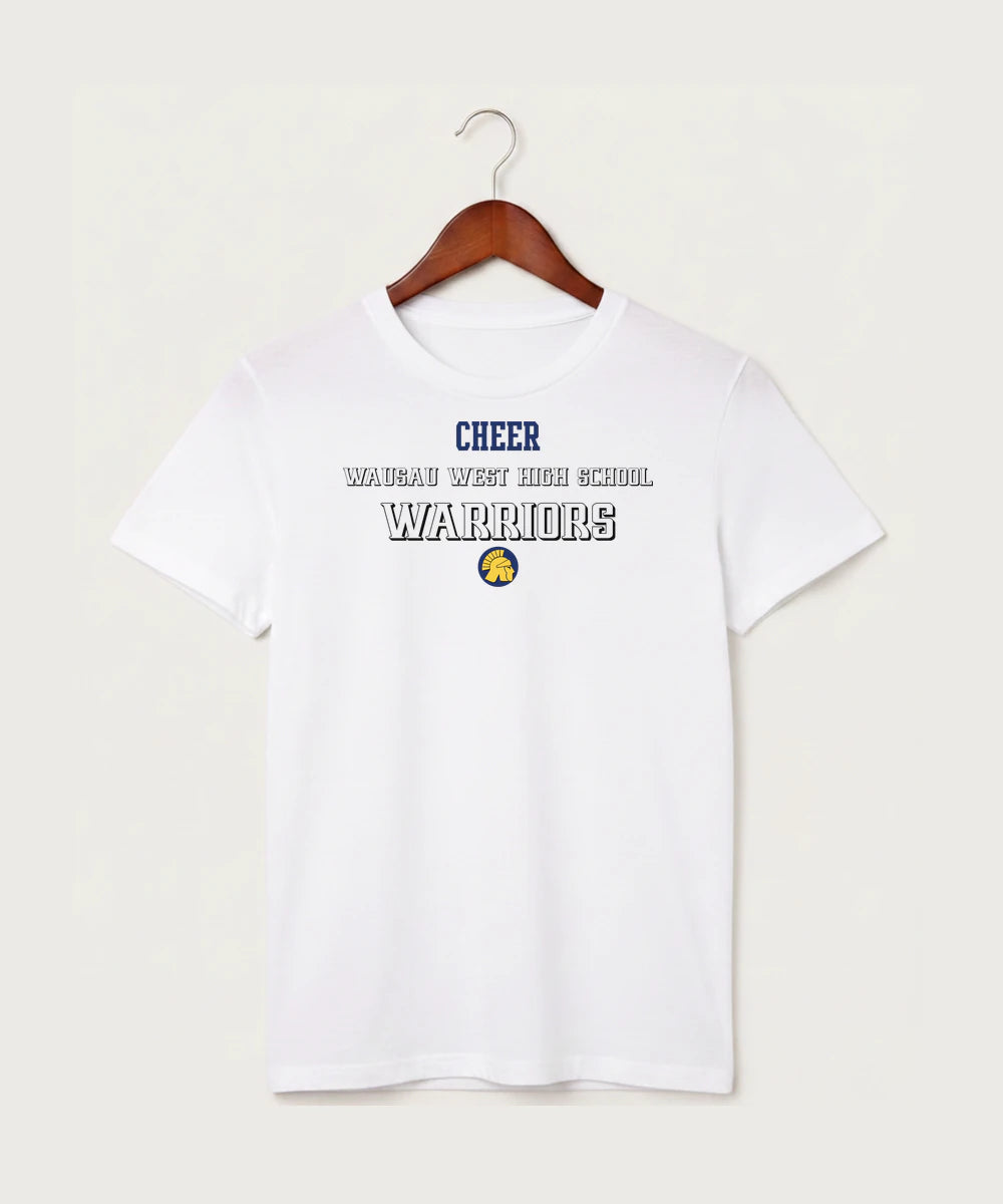 Wausau West High School Cheer - White T-Shirt - Full Front