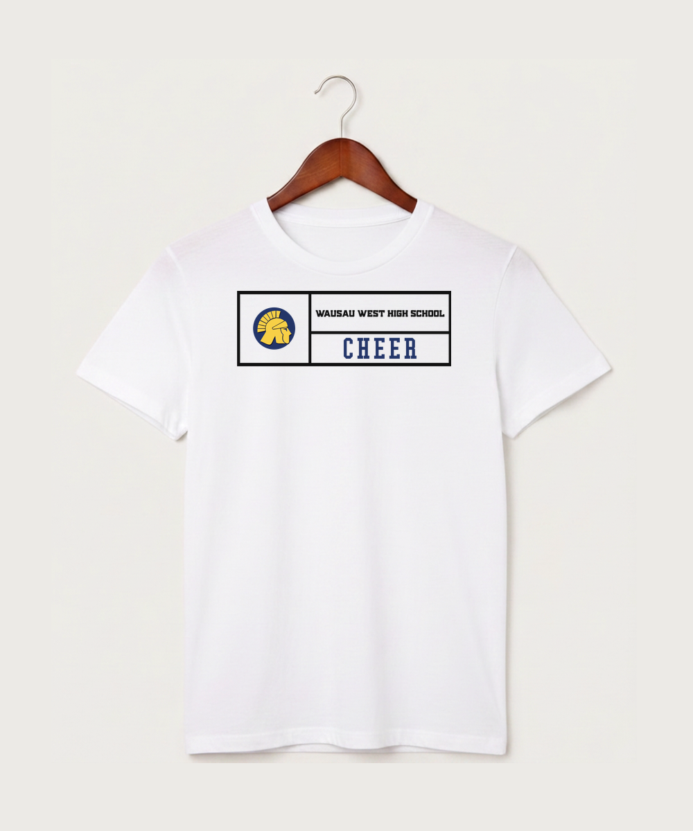 Wausau West High School Cheer - White T-Shirt - Full Front