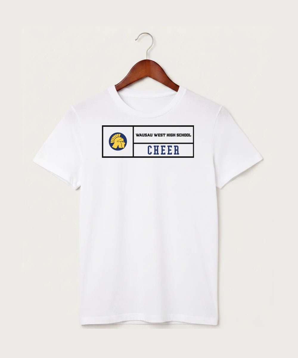 Wausau West High School Cheer - White T-Shirt - Full Front