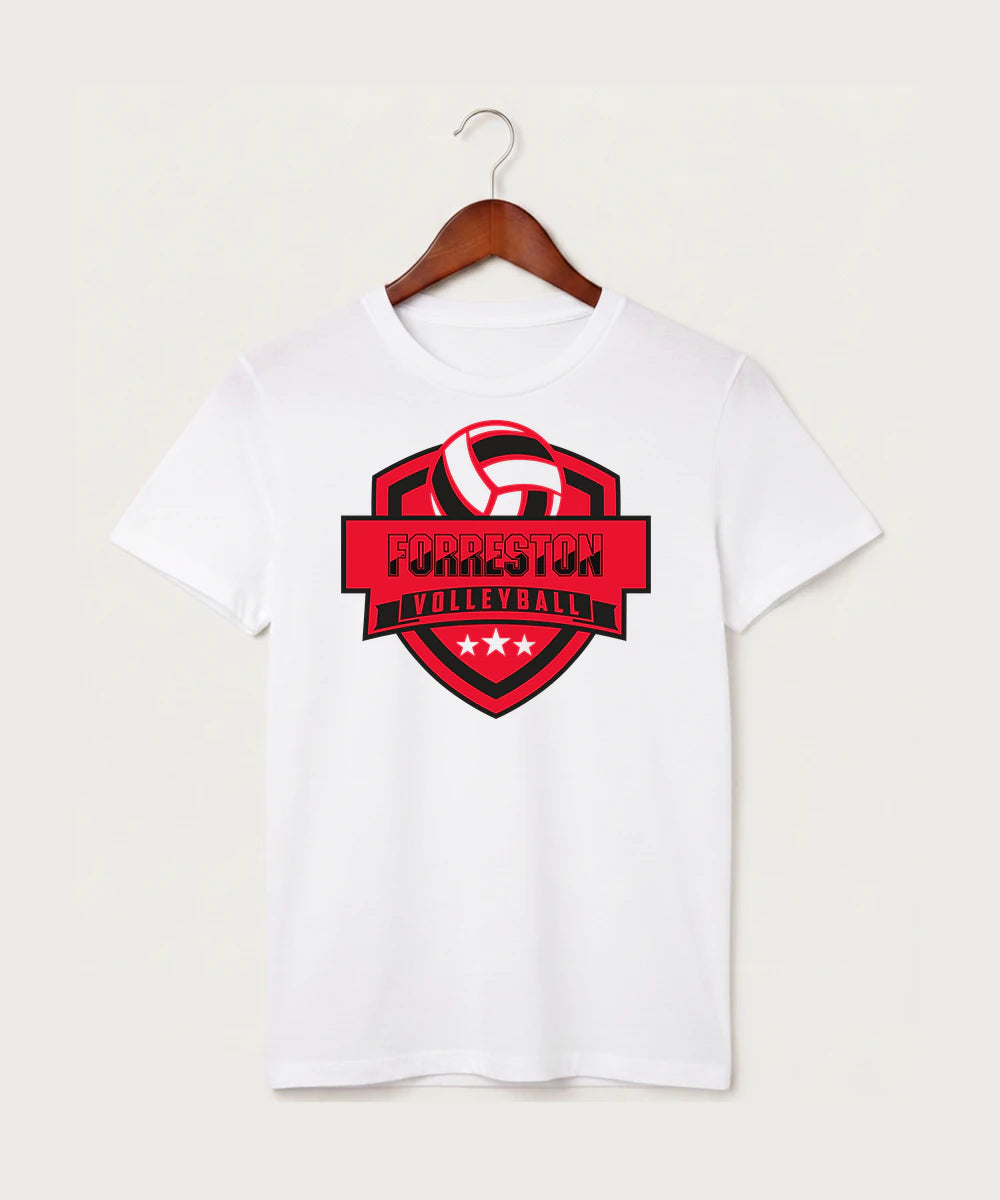 Forreston Volleyball - White T-Shirt - Full Front
