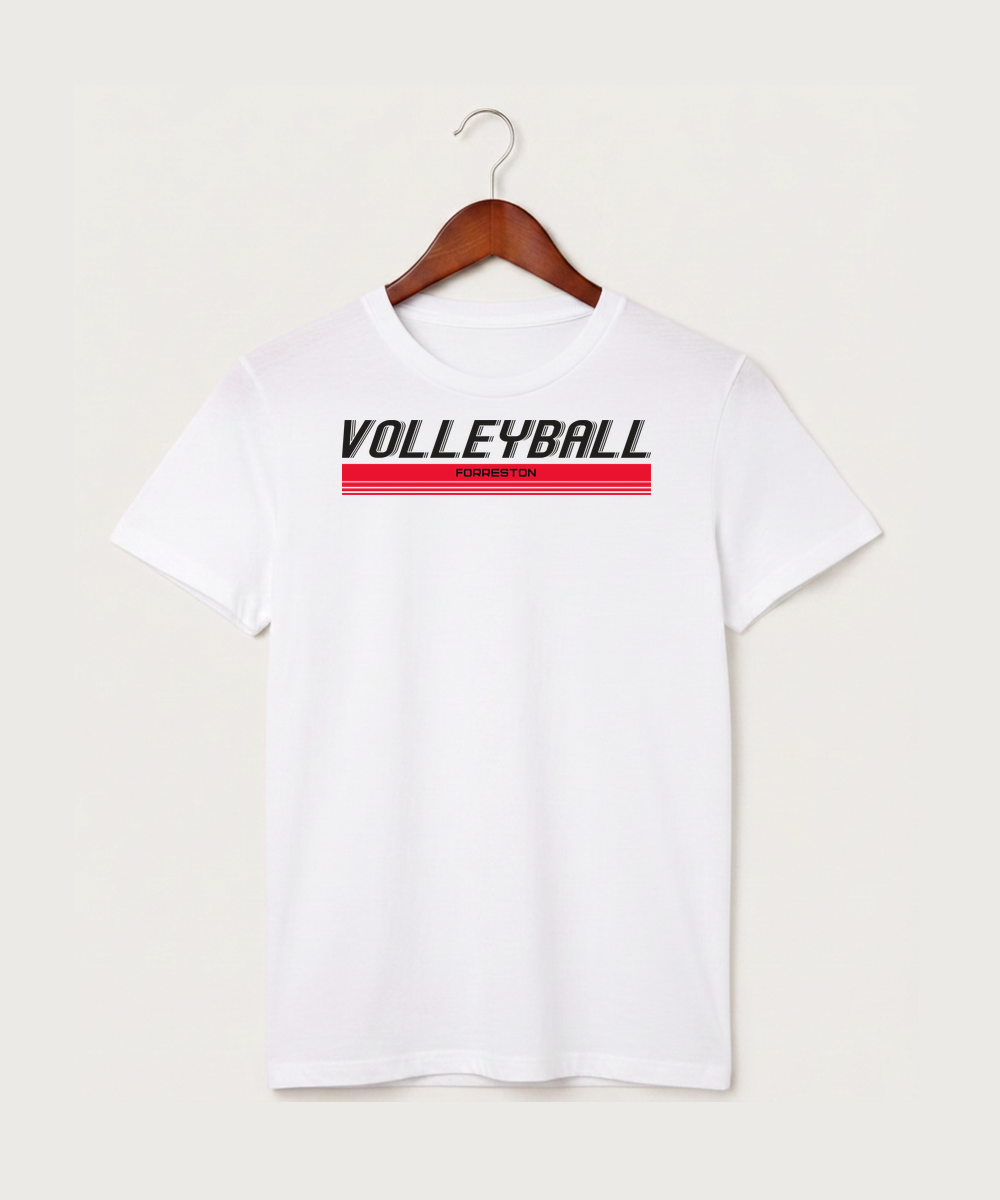 Forreston Volleyball - White T-Shirt - Full Front