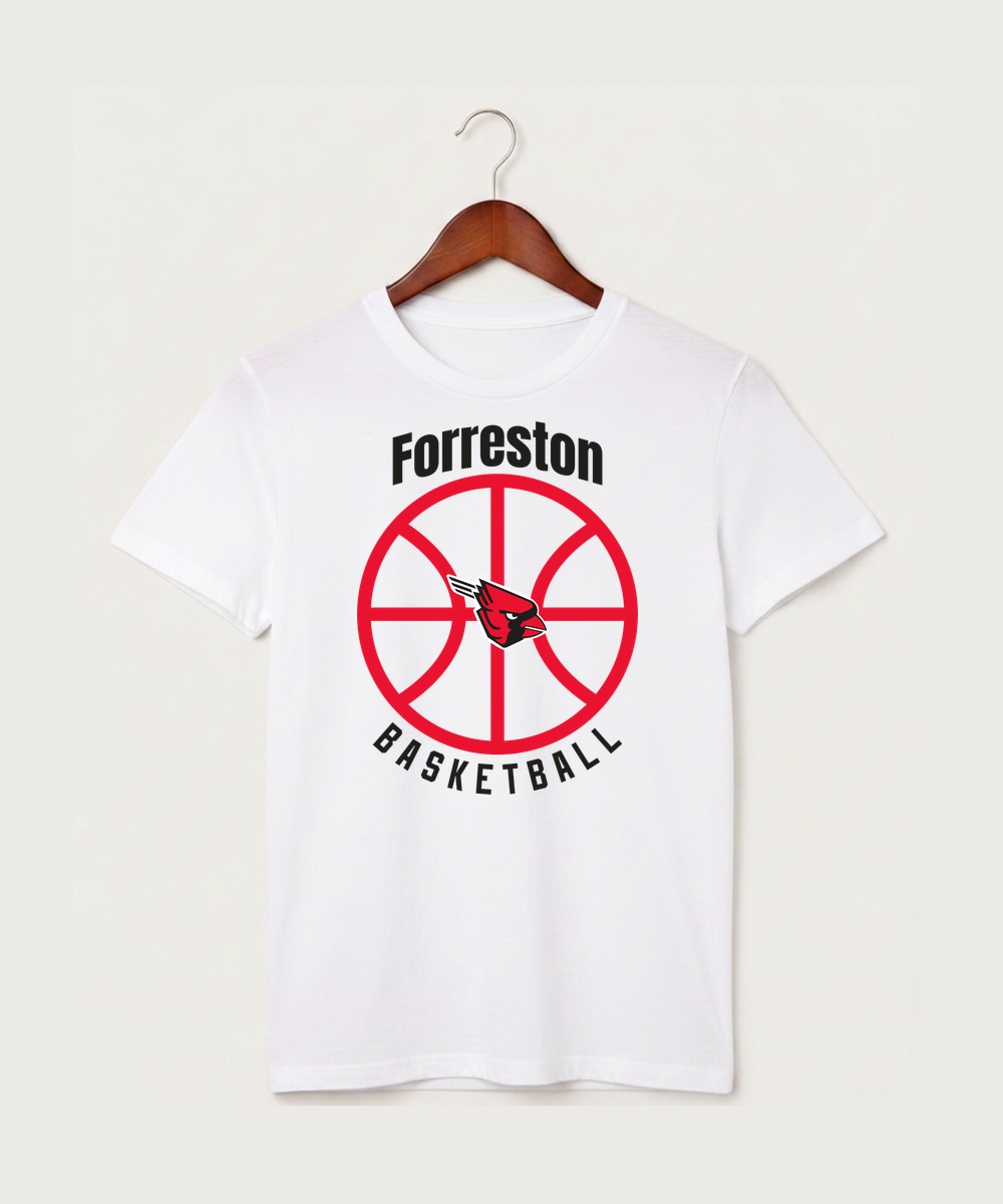 Forreston Basketball - White T-Shirt - Full Front