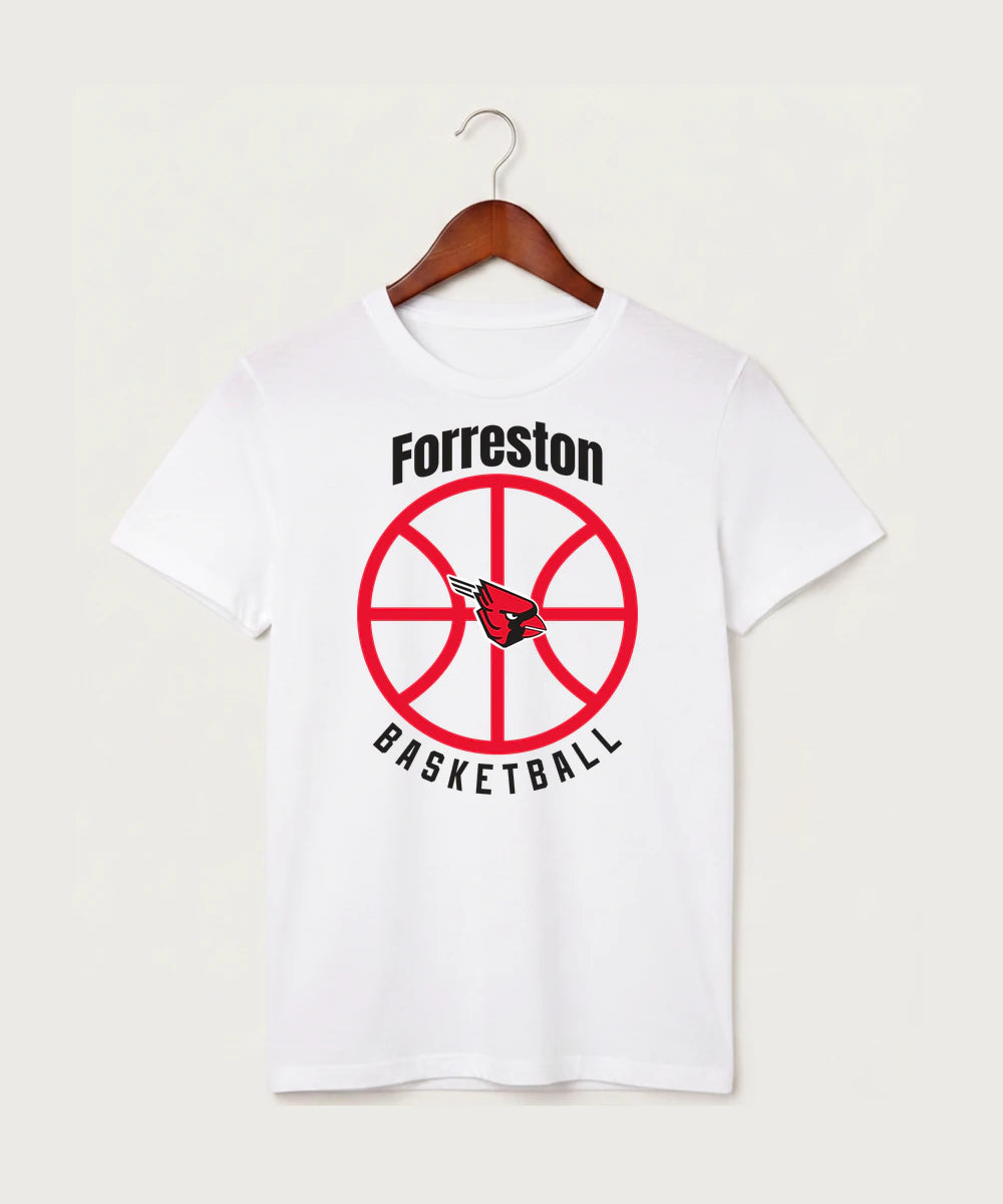 Forreston Basketball - White T-Shirt - Full Front