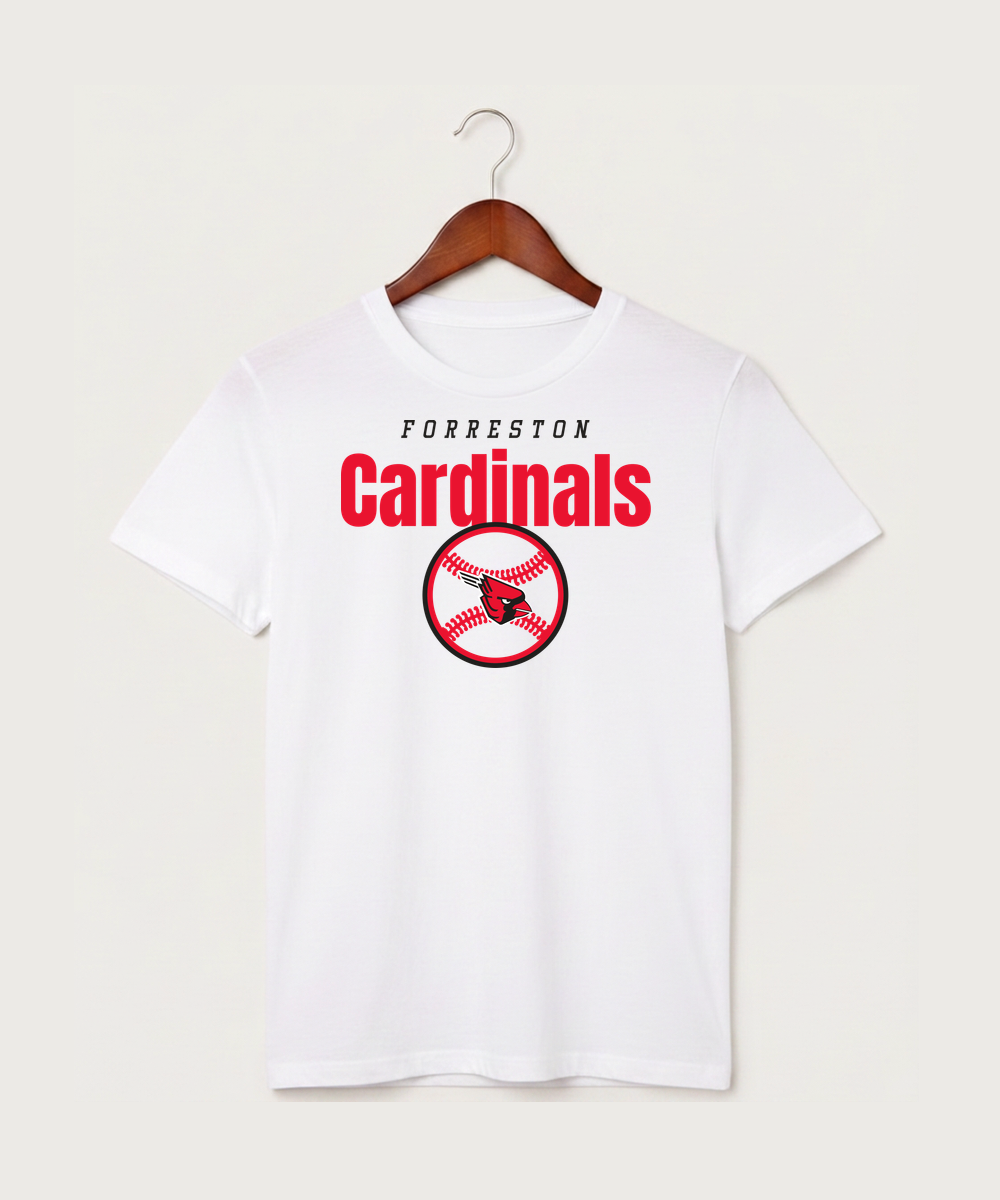 Forreston Baseball - White T-Shirt - Full Front