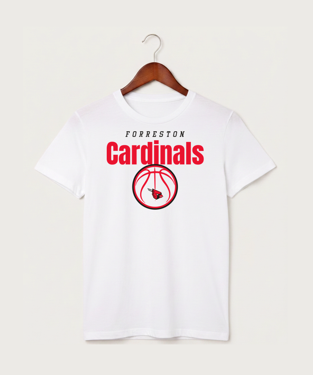 Forreston Basketball - White T-Shirt - Full Front