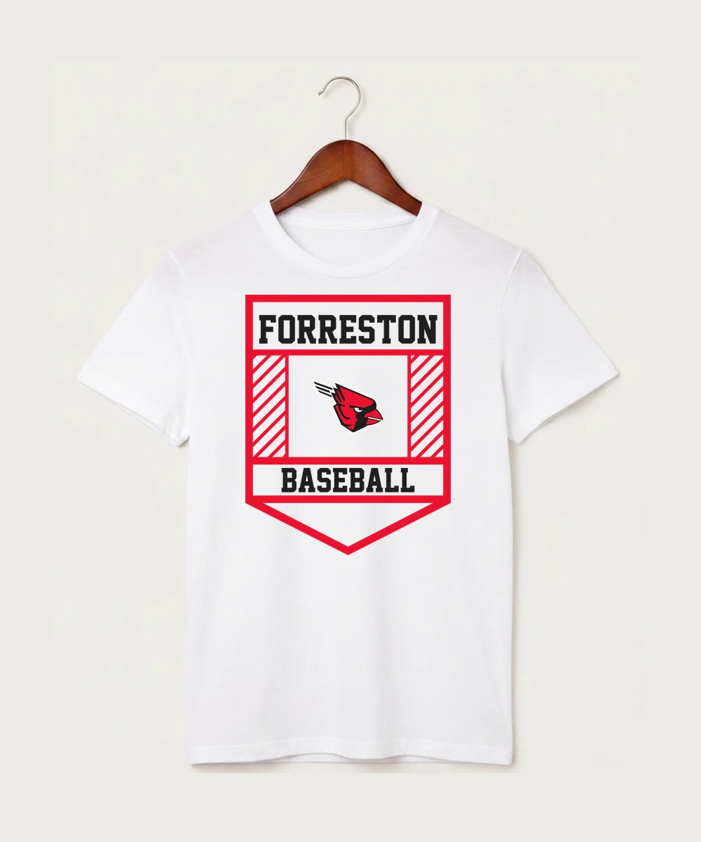 Forreston Baseball - White T-Shirt - Full Front