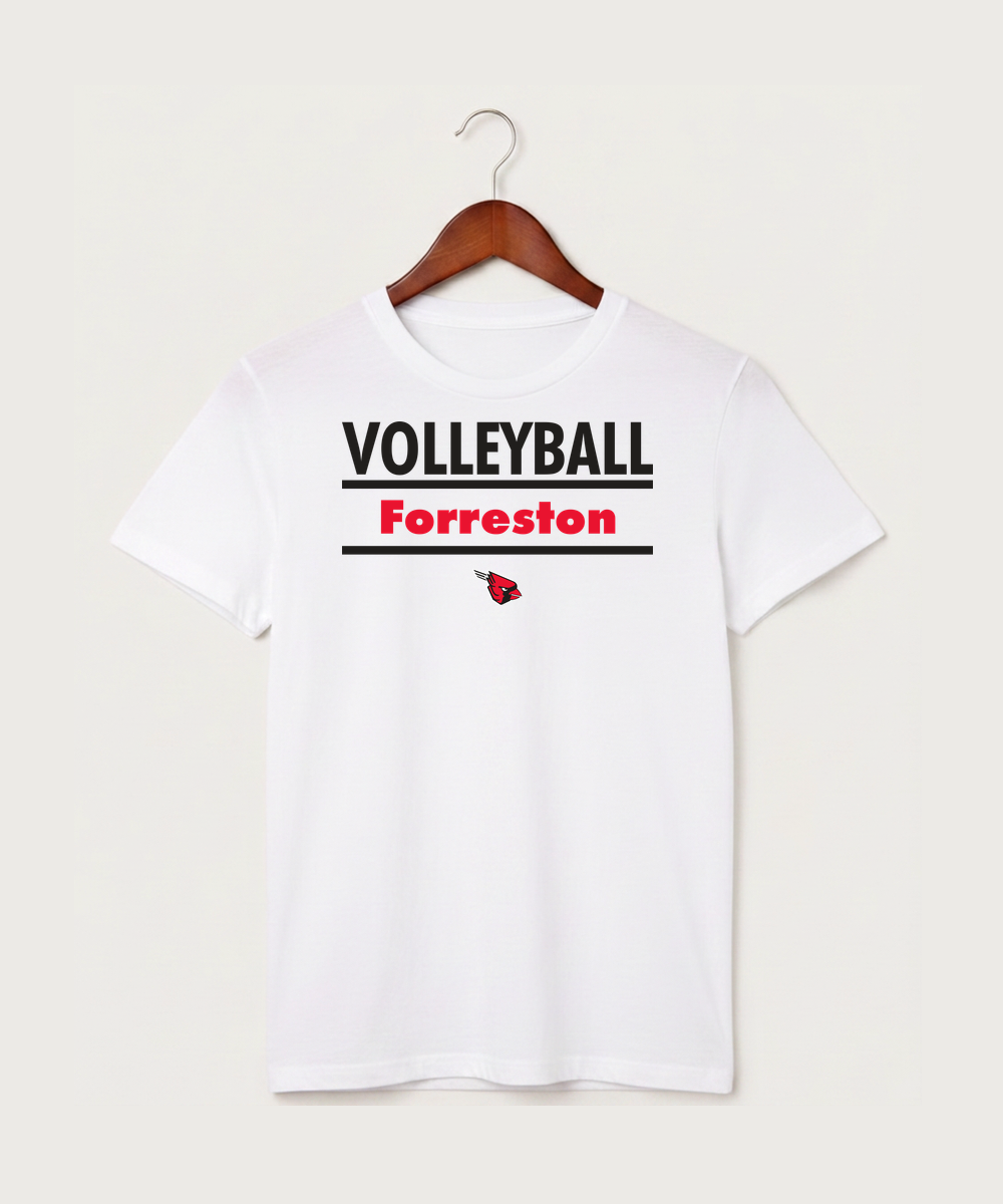Forreston Volleyball - White T-Shirt - Full Front