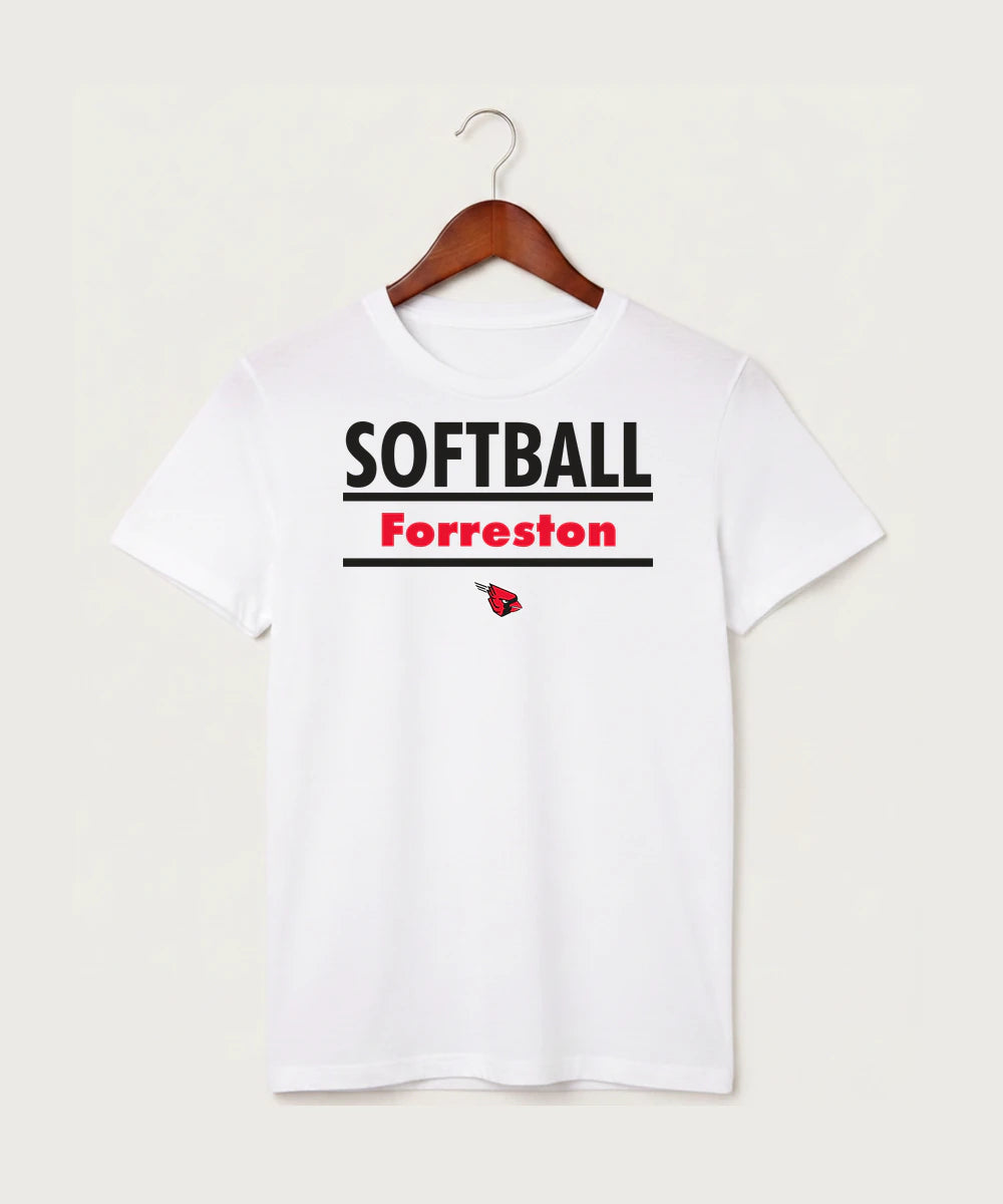 Forreston Softball - White T-Shirt - Full Front