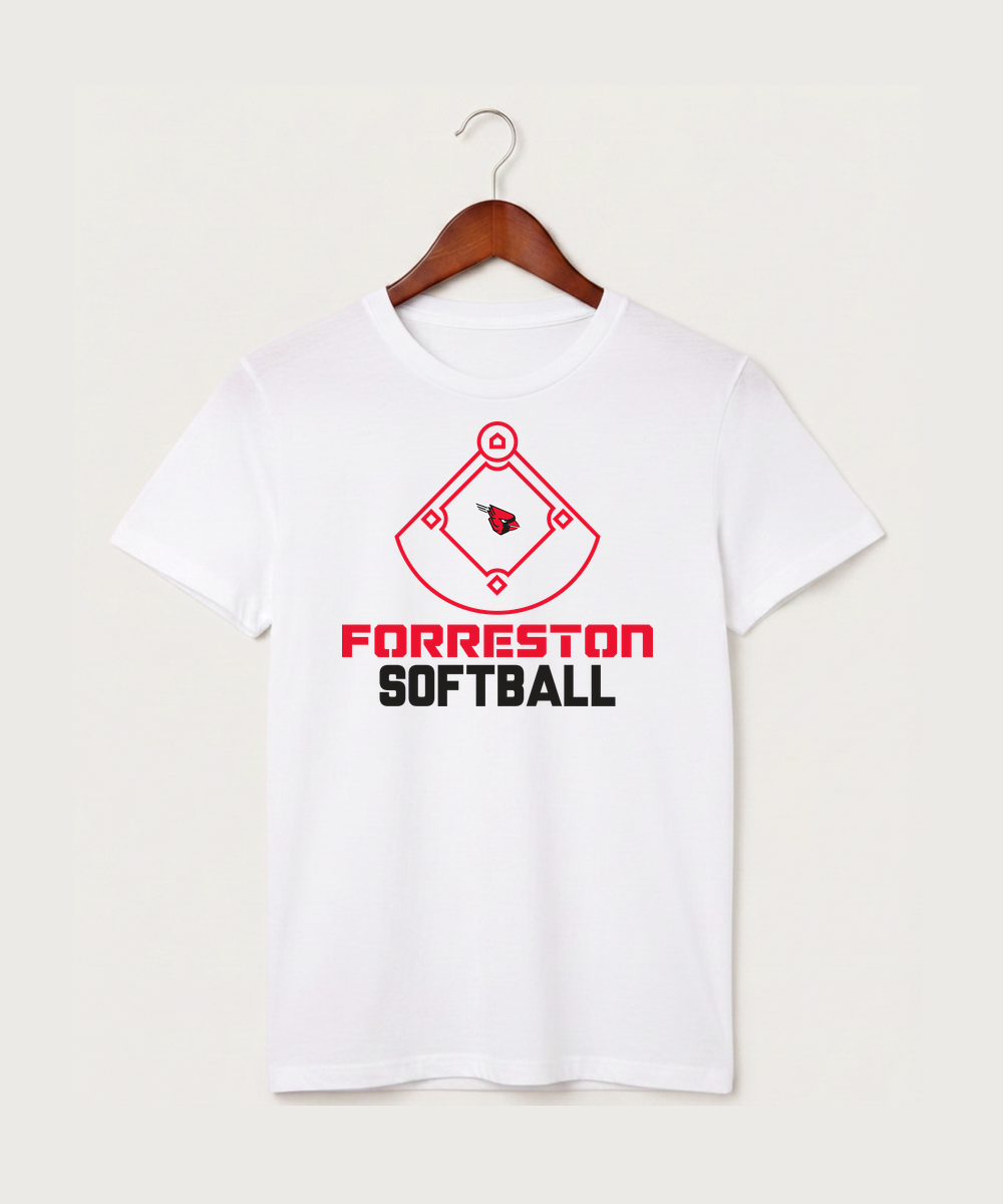Forreston Softball - White T-Shirt - Full Front