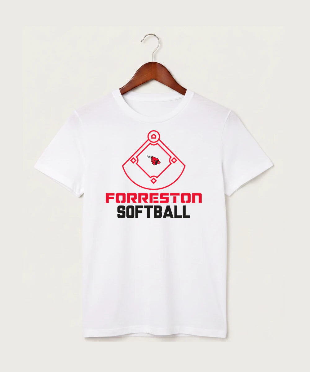Forreston Softball - White T-Shirt - Full Front