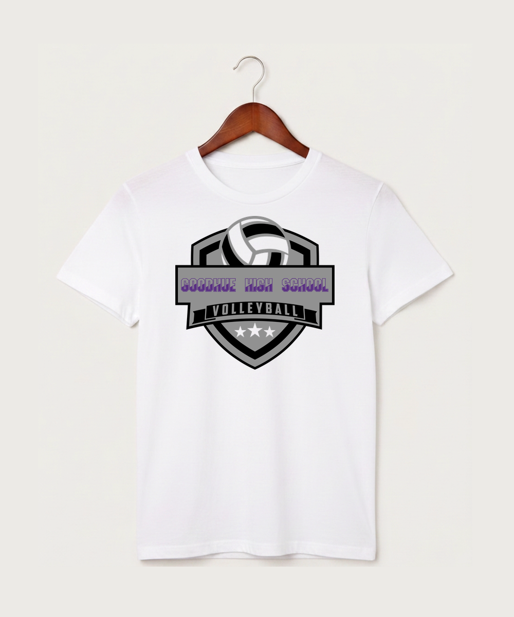Goodhue High School Volleyball (Girls) - White T-Shirt - Full Front