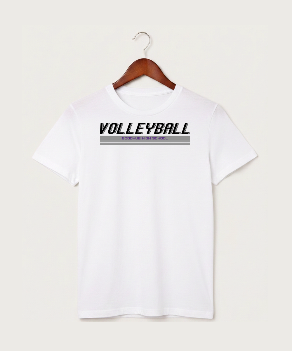 Goodhue High School Volleyball (Girls) - White T-Shirt - Full Front