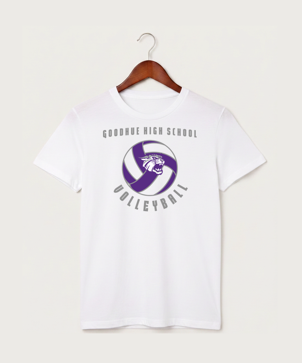 Goodhue High School Volleyball (Girls) - White T-Shirt - Full Front