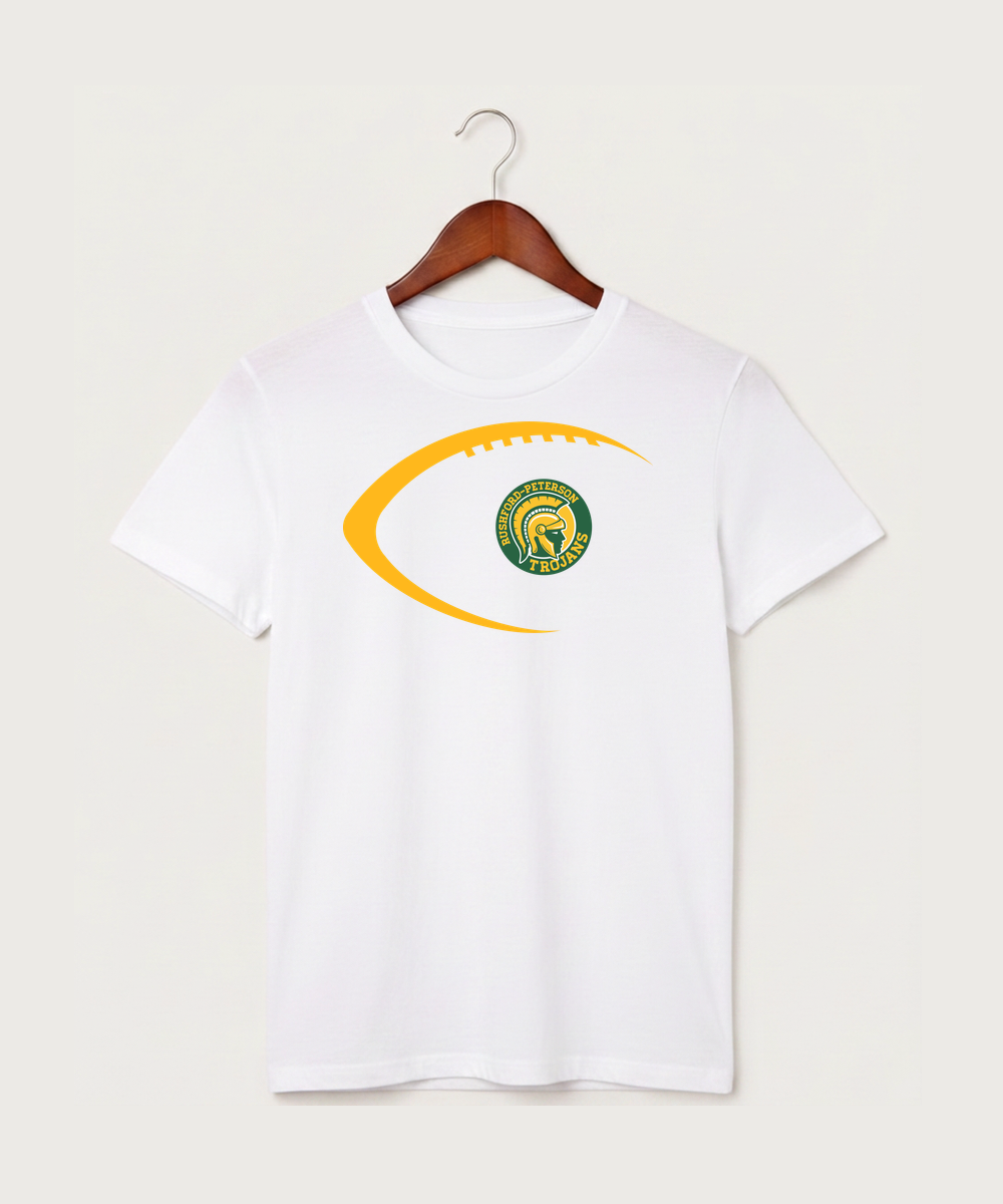 Rushford Peterson High School Football (Boys) - White T-Shirt - Full Front