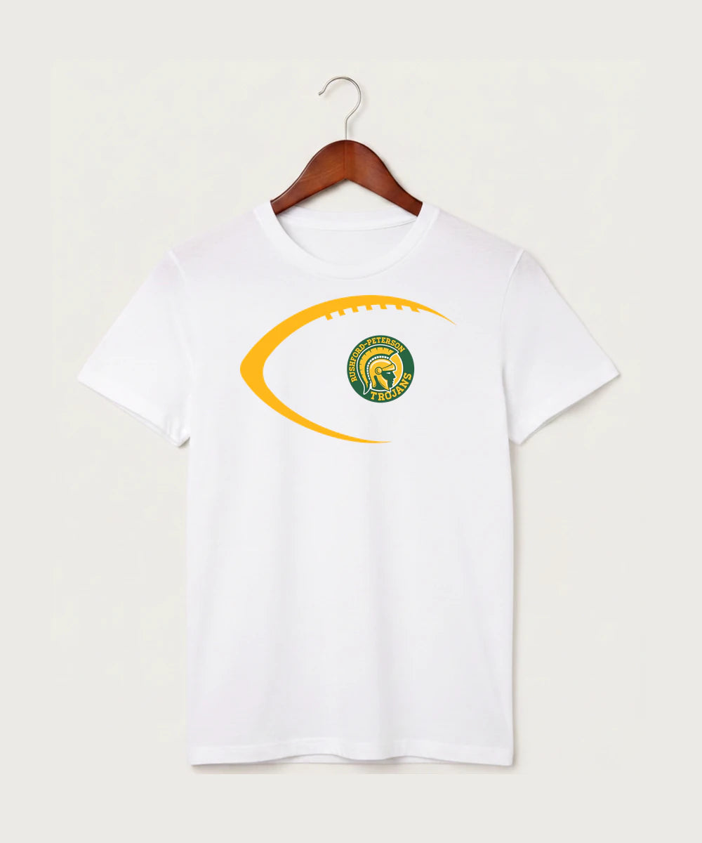 Rushford Peterson High School Football (Boys) - White T-Shirt - Full Front