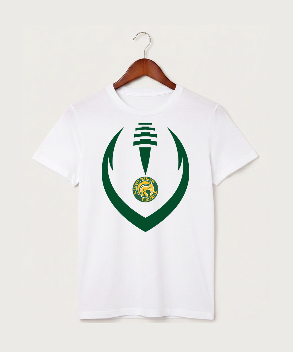 Rushford Peterson High School Football (Boys) - White T-Shirt - Full Front