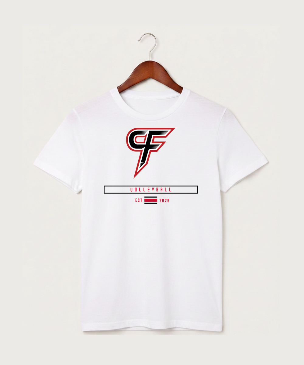 Cannon Falls High School Volleyball (Girls) - White T-Shirt - Full Front