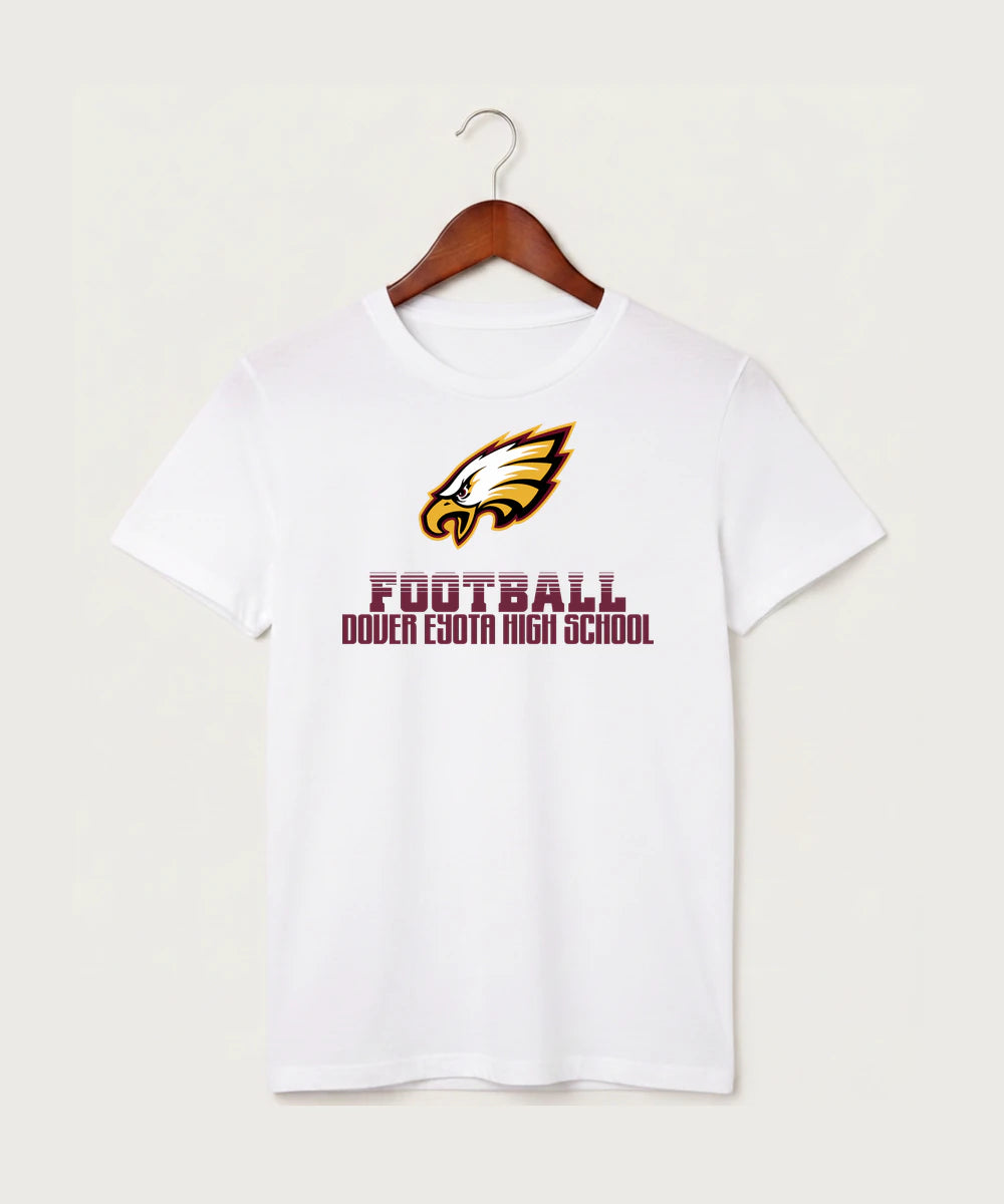 Dover-Eyota High School Football (Boys) - White T-Shirt - Full Front