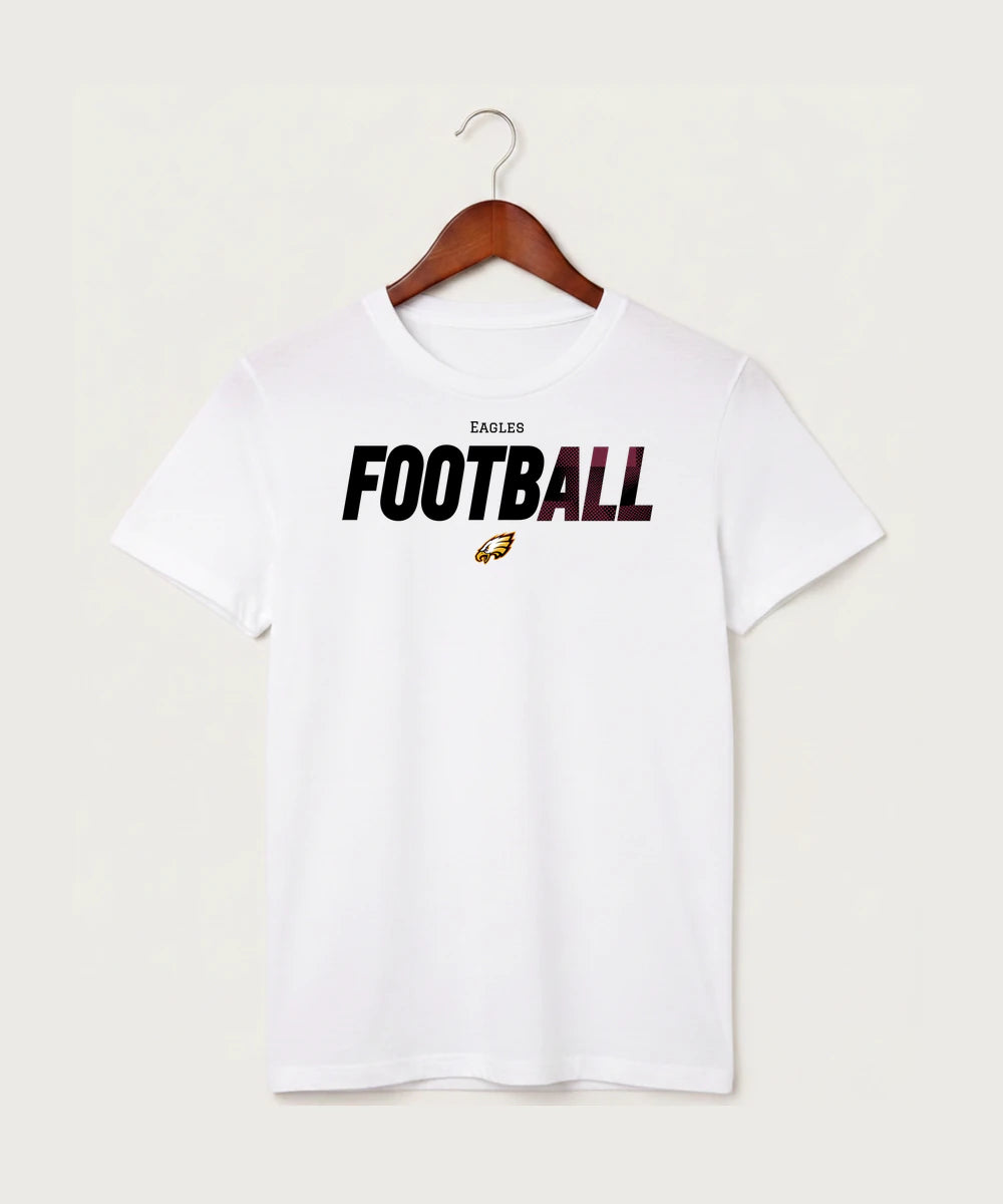 Dover-Eyota High School Football (Boys) - White T-Shirt - Full Front