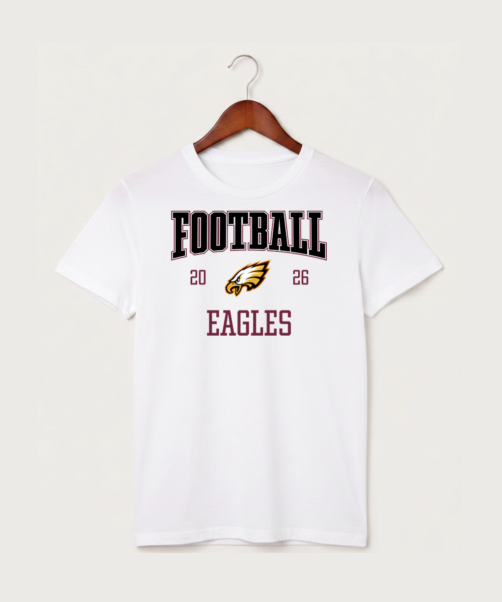 Dover-Eyota High School Football (Boys) - White T-Shirt - Full Front