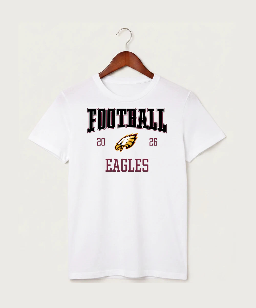 Dover-Eyota High School Football (Boys) - White T-Shirt - Full Front