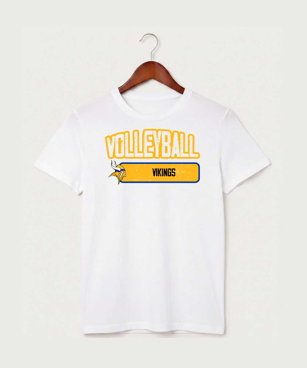 Hayfield High School Volleyball (Girls) - White T-Shirt - Full Front