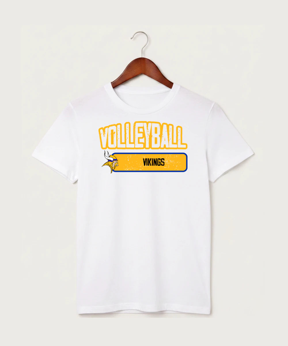 Hayfield High School Volleyball (Girls) - White T-Shirt - Full Front