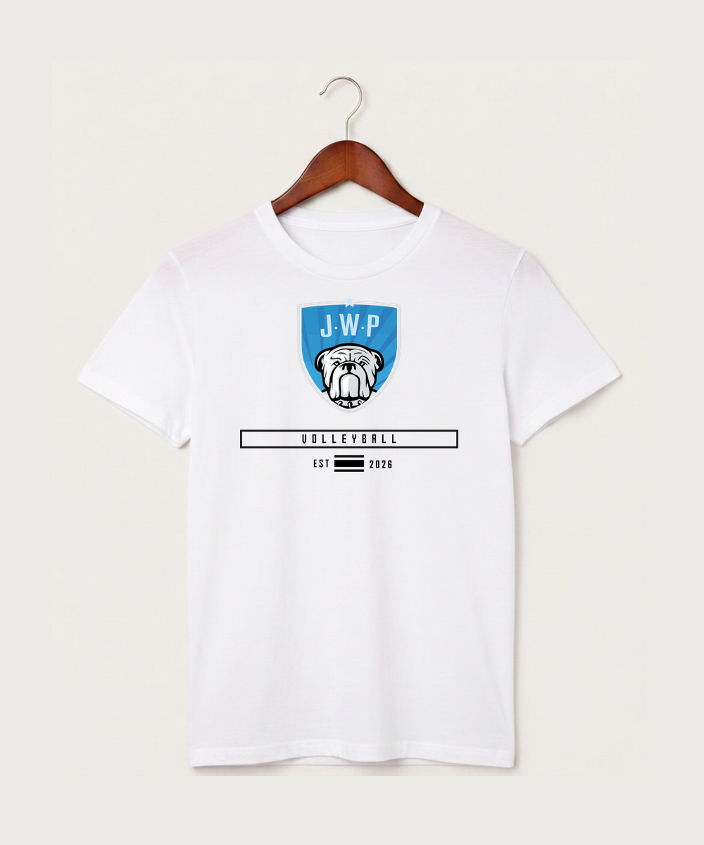 Janesville Waldorf Pemberton Volleyball (Girls) - White T-Shirt - Full Front