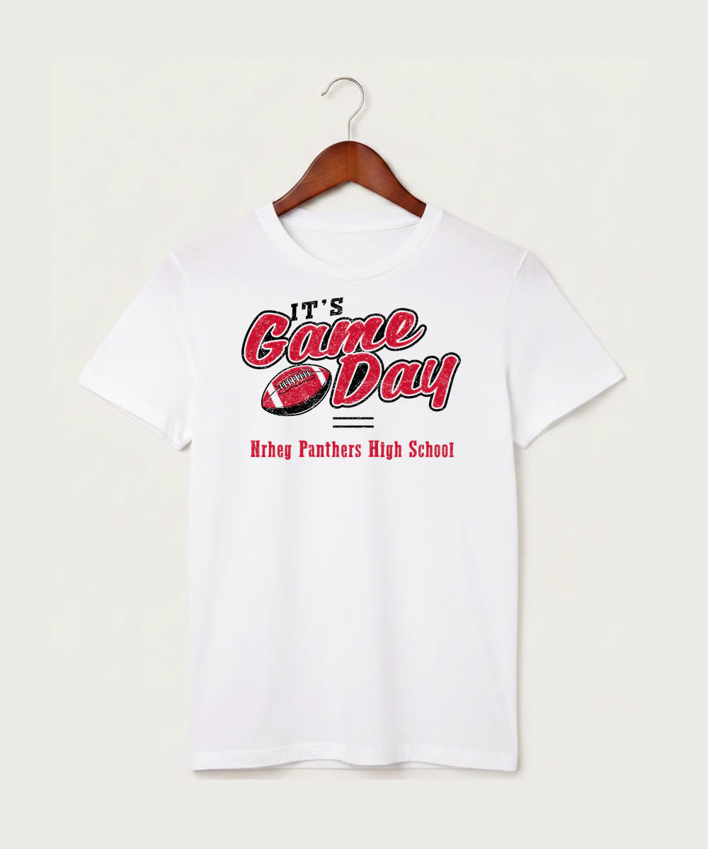 Nrheg Panthers High School Football (Boys) - White T-Shirt - Full Front