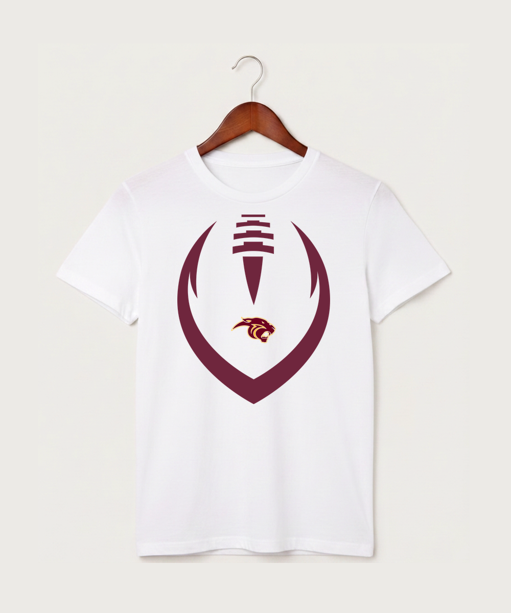Pine Island High School Football (Boys) - White T-Shirt - Full Front