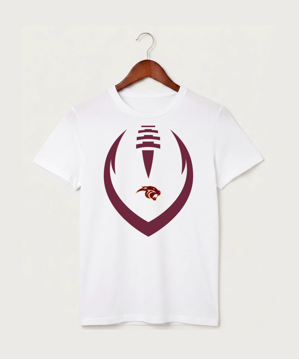 Pine Island High School Football (Boys) - White T-Shirt - Full Front