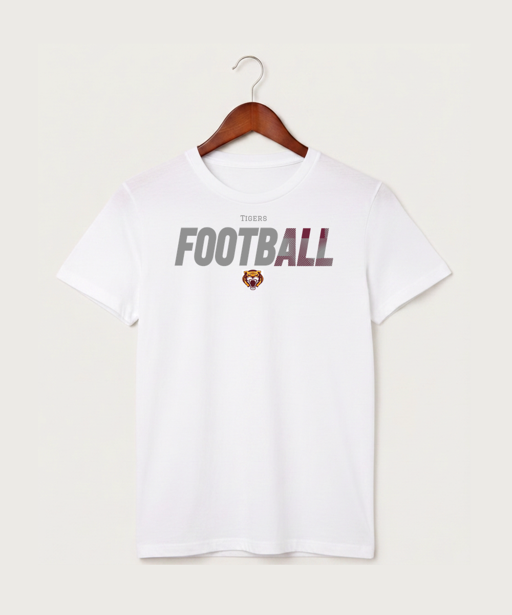 Stewartville High School Football (Boys) - White T-Shirt - Full Front