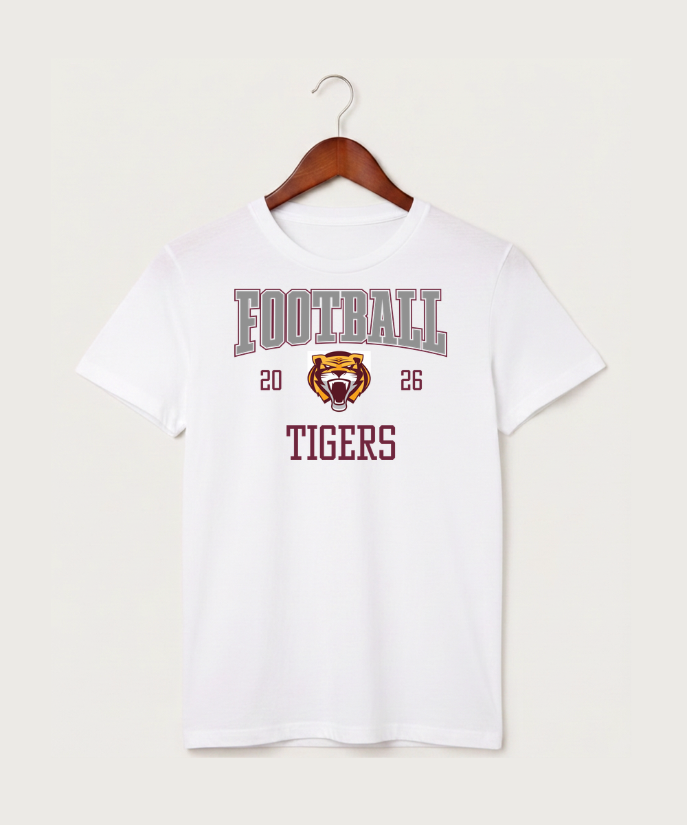 Stewartville High School Football (Boys) - White T-Shirt - Full Front