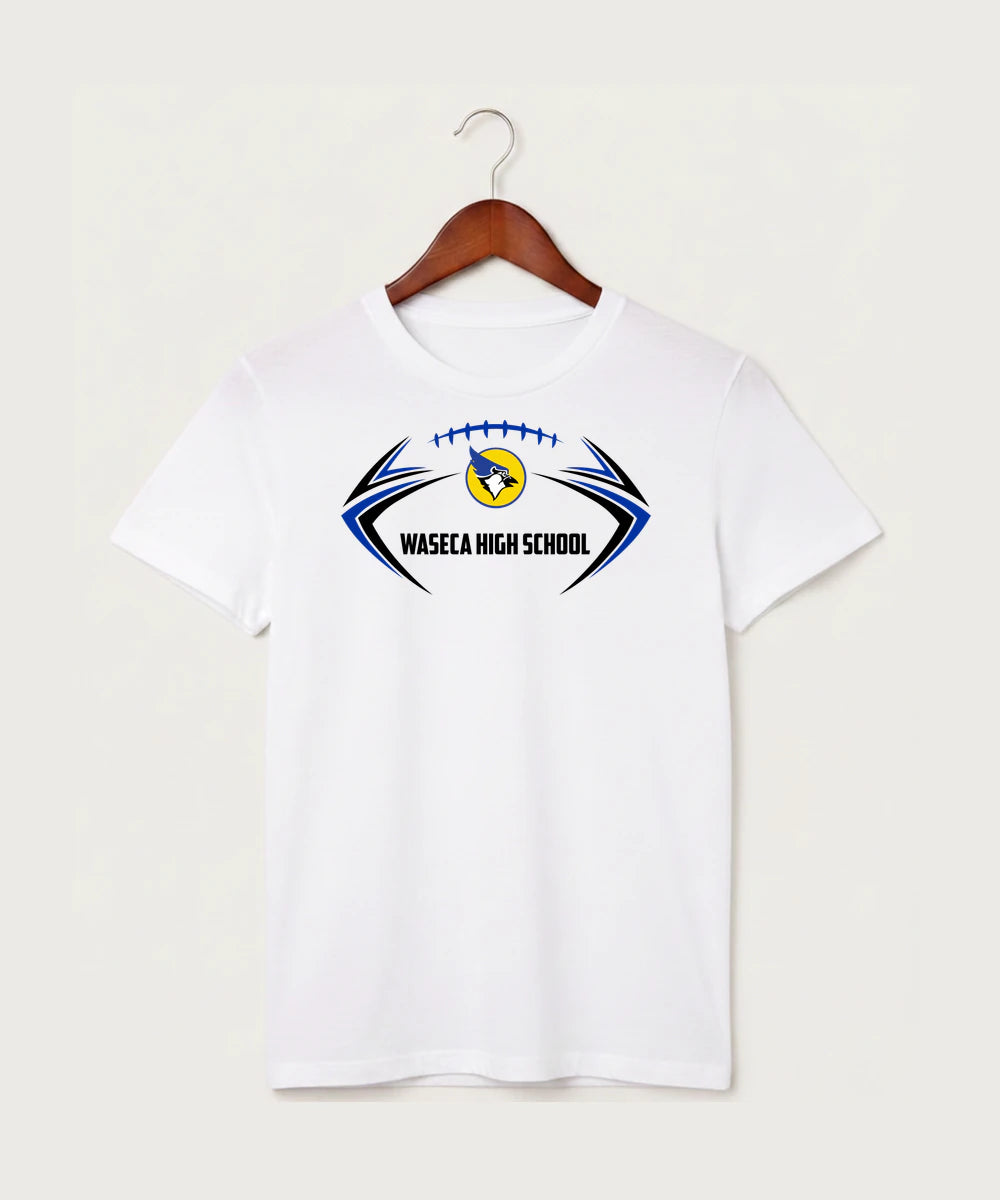 Waseca High School Football (Boys) - White T-Shirt - Full Front