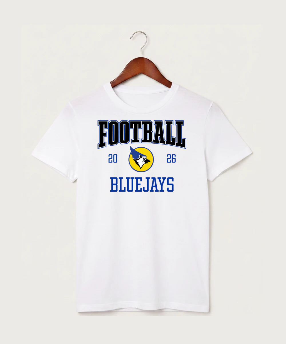 Waseca High School Football (Boys) - White T-Shirt - Full Front