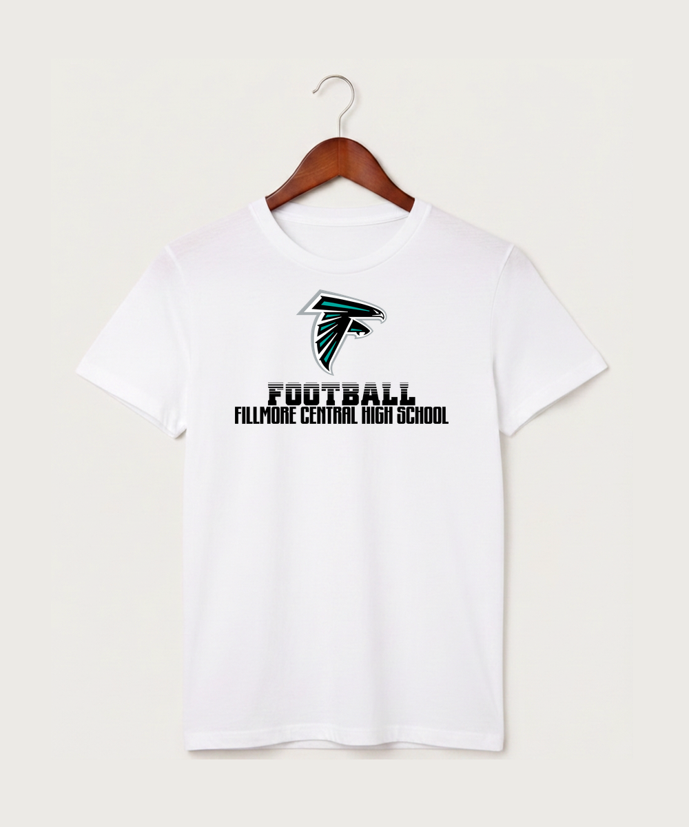 Fillmore Central High School Football (Boys) - White T-Shirt - Full Front