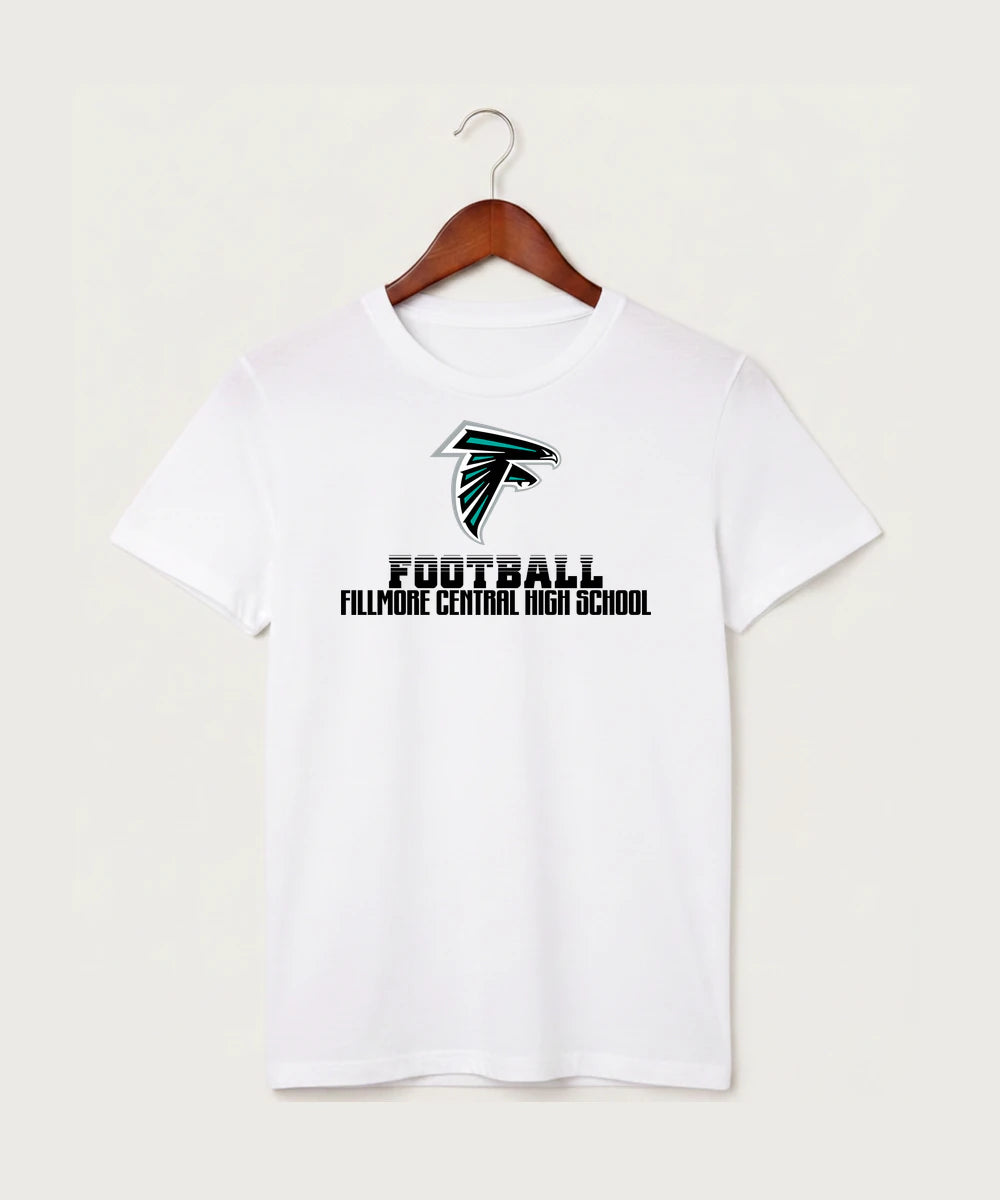 Fillmore Central High School Football (Boys) - White T-Shirt - Full Front
