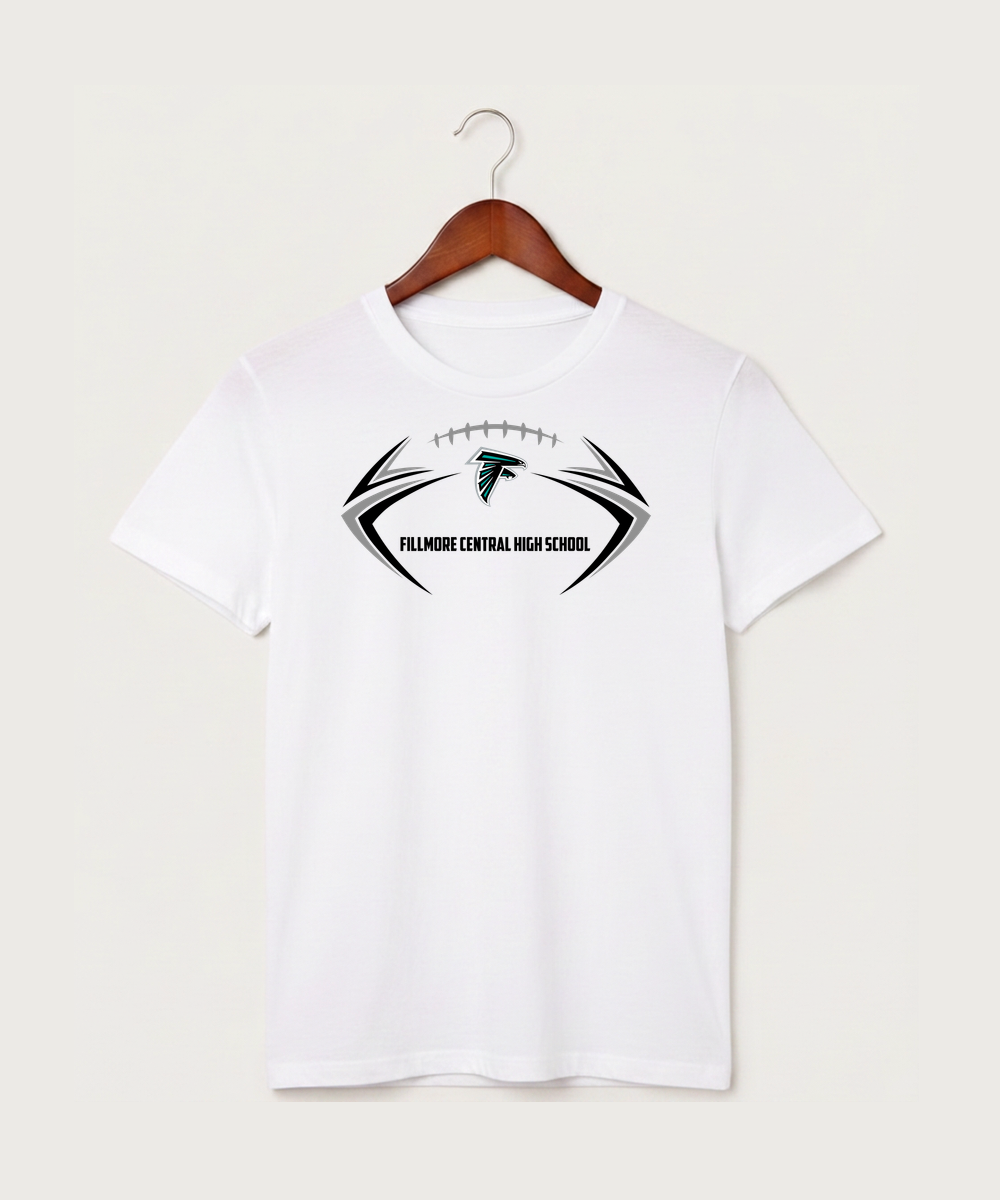 Fillmore Central High School Football (Boys) - White T-Shirt - Full Front