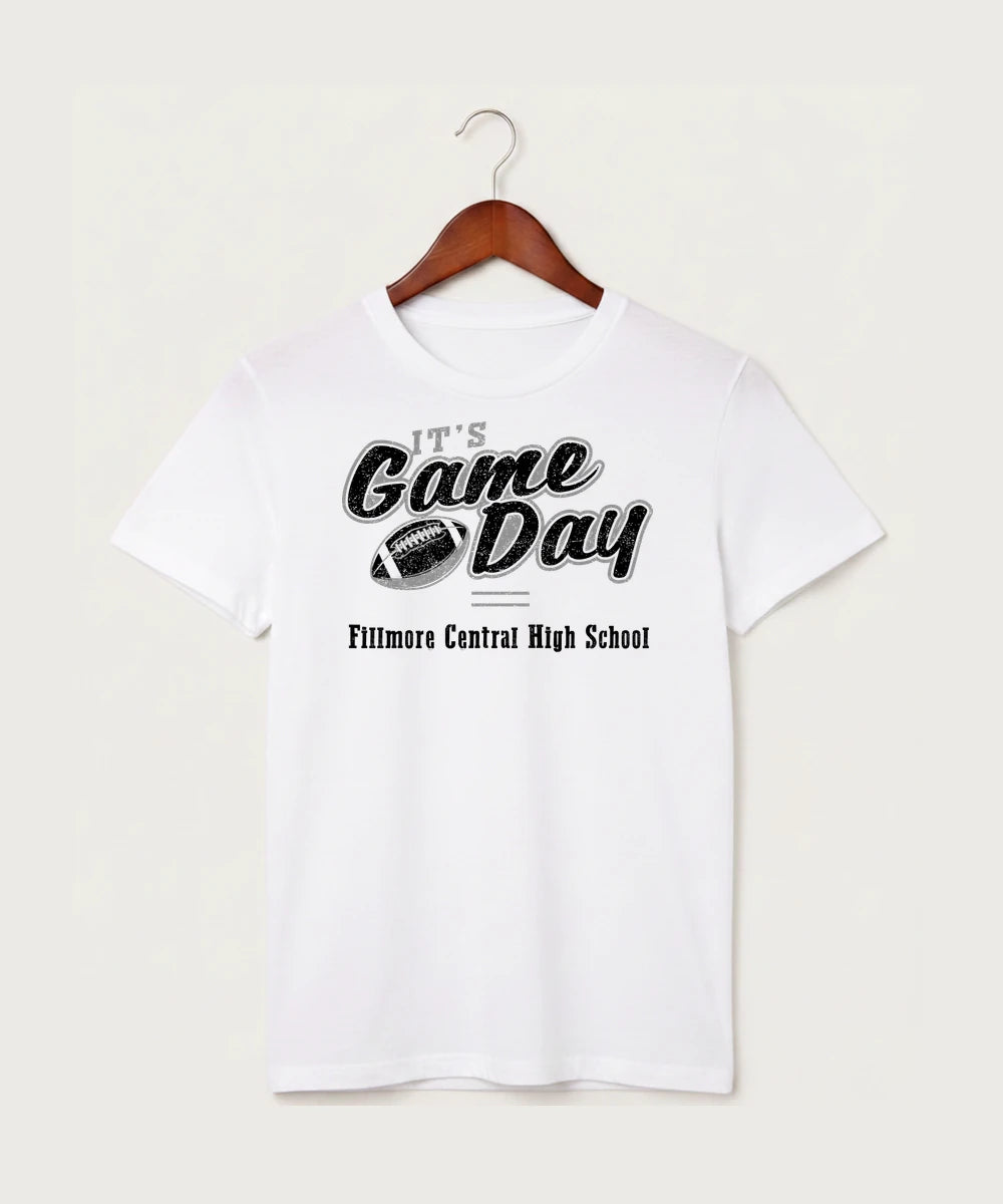 Fillmore Central High School Football (Boys) - White T-Shirt - Full Front